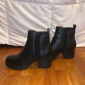 Chunky Black Heel Boot Booties